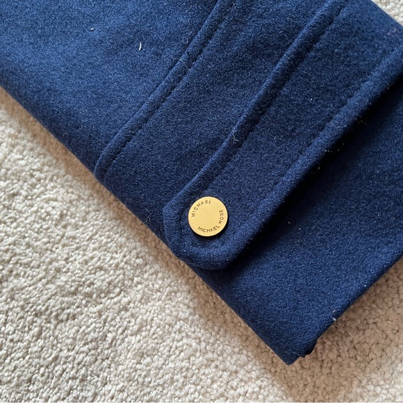 Michael Kors Navy Zippered Hooded Peacoat - Picture 5 of 5